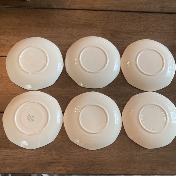 Gorgeous set of six octagonal vintage saucers from Homer Laughlin - Picture 11 of 17